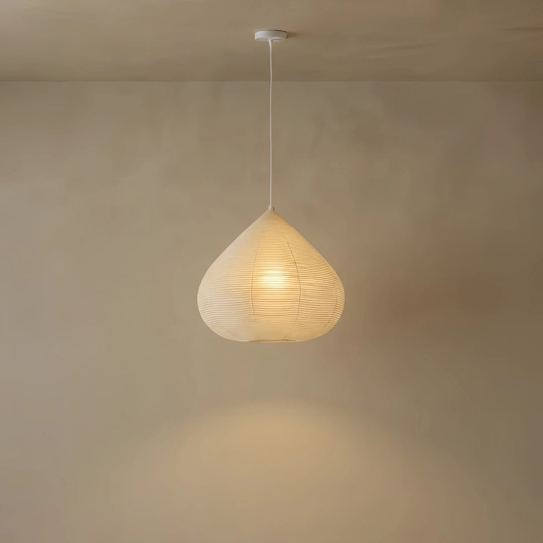 Zenno Japanese Pendant Light -- Handcrafted Parchment for Dining Room