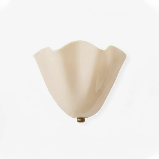 Organic Sculptural Wall Light — Petal-Form Earthy Tone for Bedroom