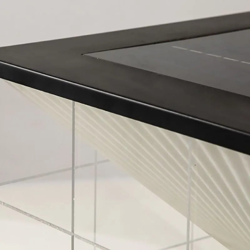 Modern Black Outdoor Lamp Metal Acrylic Square Outdoor