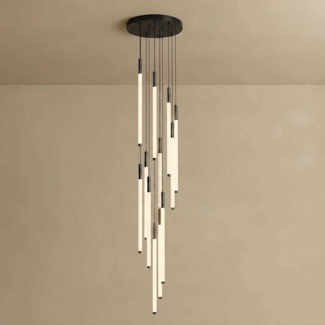 Nebula Multi-Tier Modern Chandelier - Waterfall Design for Staircases & High Ceilings