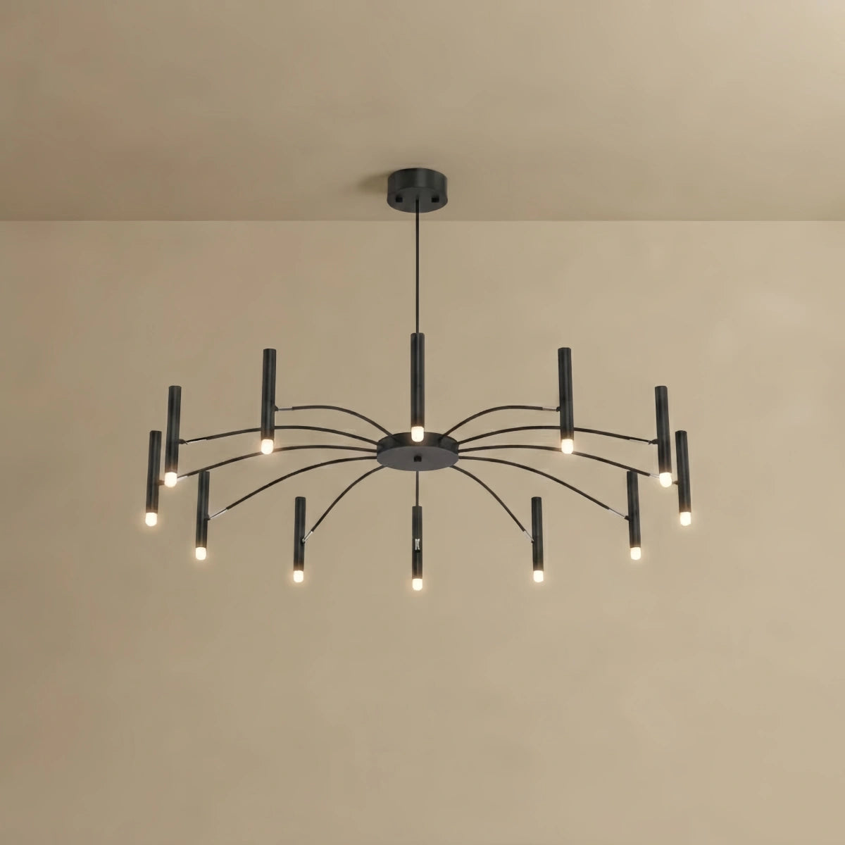 Nebula Modern Contemporary Candle Chandelier with Adjustable
