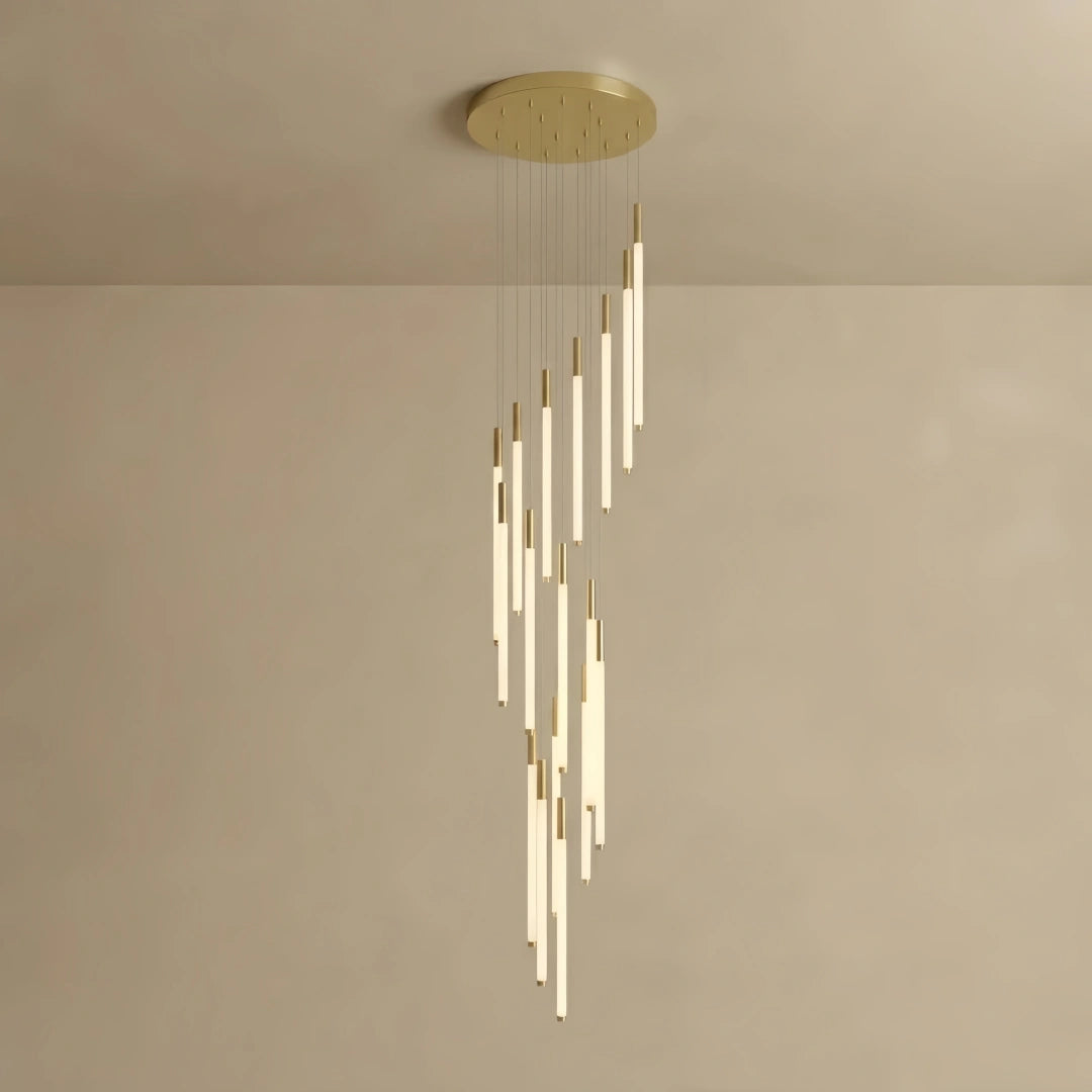 Nebula Multi-Tier Modern Chandelier - Waterfall Design for Staircases & High Ceilings