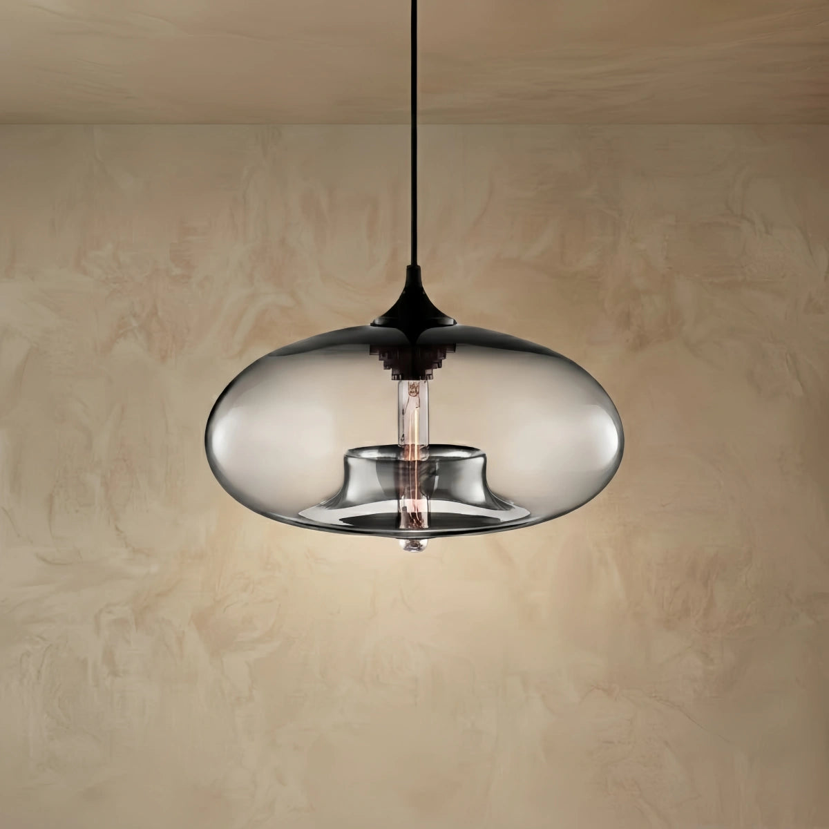 Morandia Modern Glass Pendant Light – Bread-Shaped Kitchen Island Lamp, 5 Colors