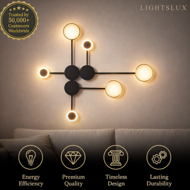 Minimalist Link Linear Node Wall Light – Glowing Dots for Modern Interiors