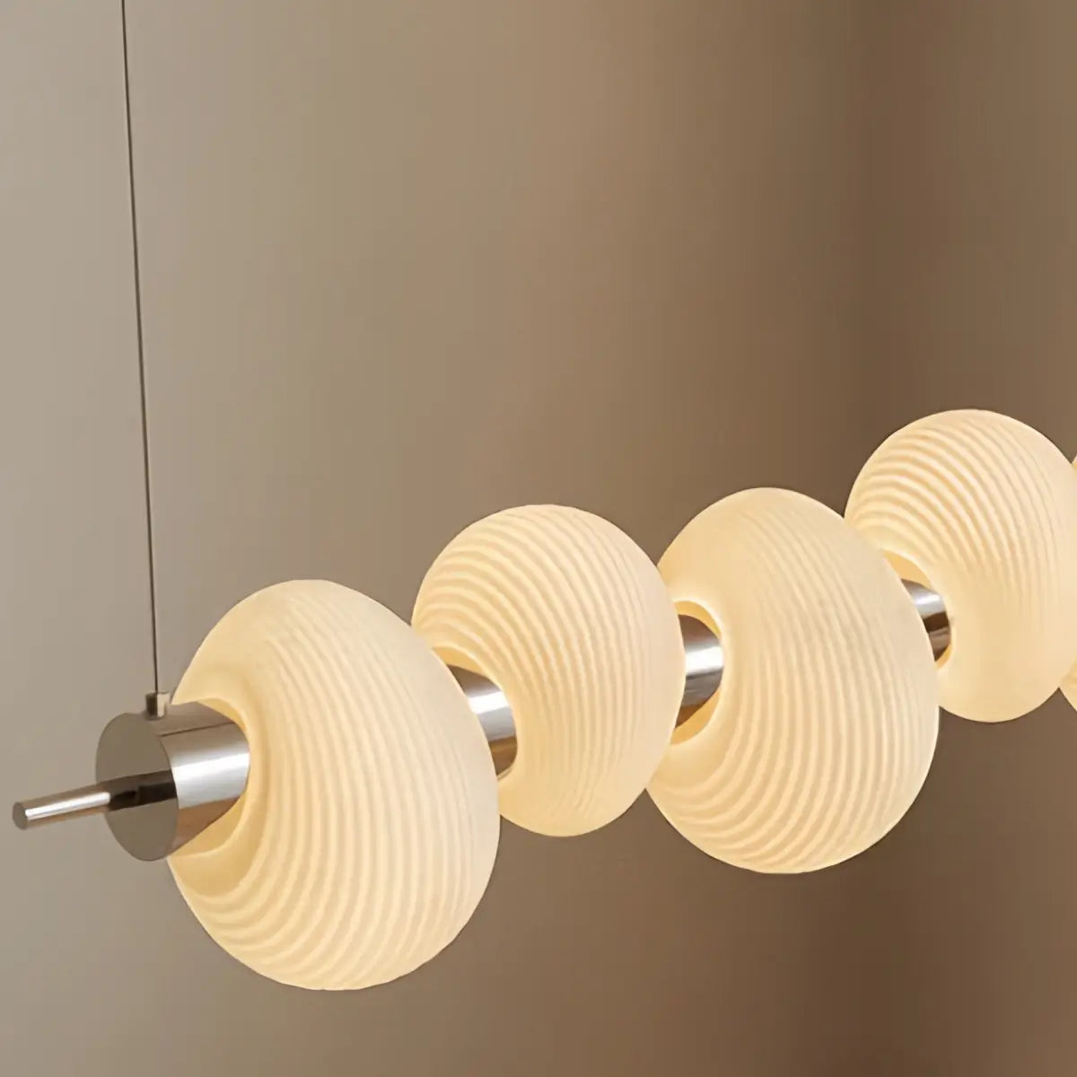 Vetro Retro Linear Glass Pendant Light -- White Or Clear for Dining Room