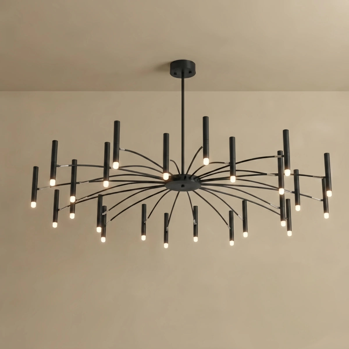 Nebula Modern Contemporary Candle Chandelier with Adjustable