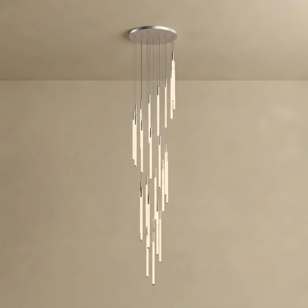 Nebula Multi-Tier Modern Chandelier - Waterfall Design for Staircases & High Ceilings