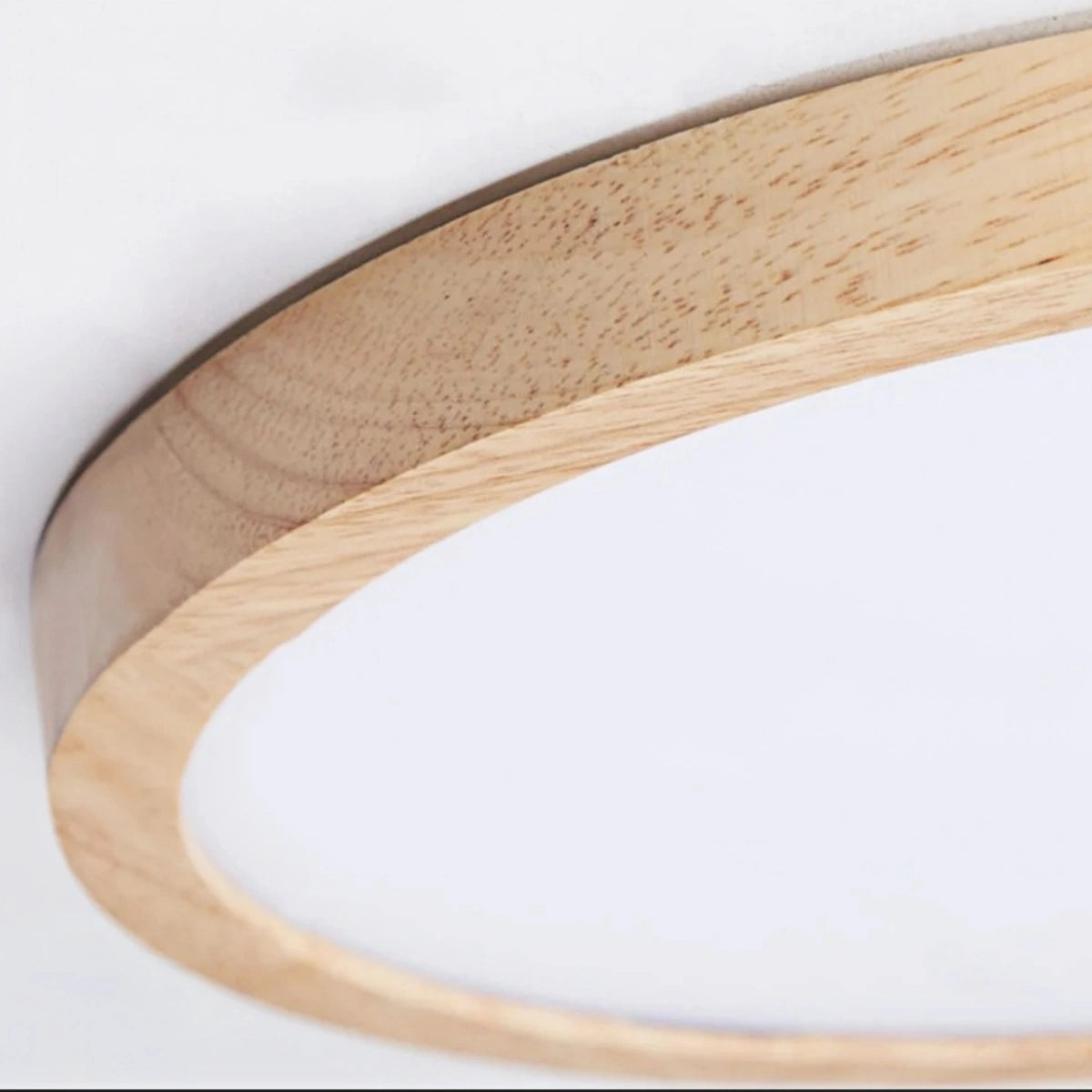Lámpara de techo redonda moderna Zenno regulable – Madera/Acrílico para sala de estar