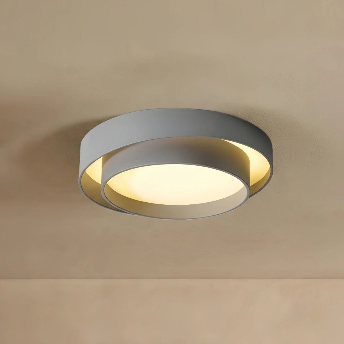 Contemporary Cylinder Ceiling Light — Matte Neutral LED for Living Room