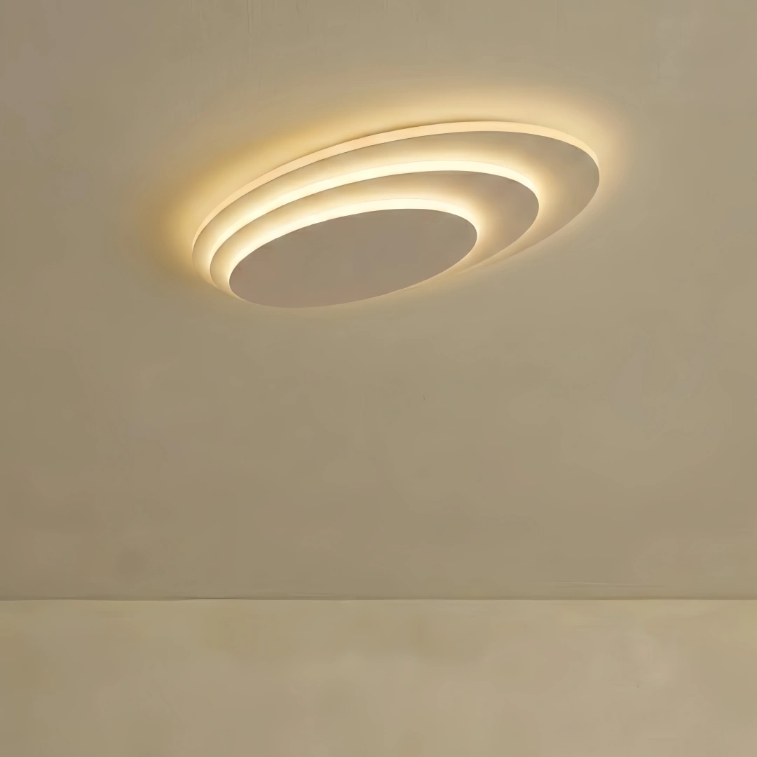 Crema Modern Nordic Round Flush Mount Ceiling Light – White Fixture