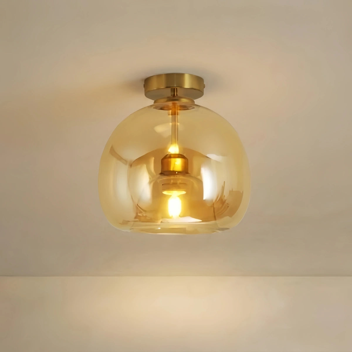 Vetro Modern Globe LED Ceiling Light/Pendant Light – Black/Gold for Hallway