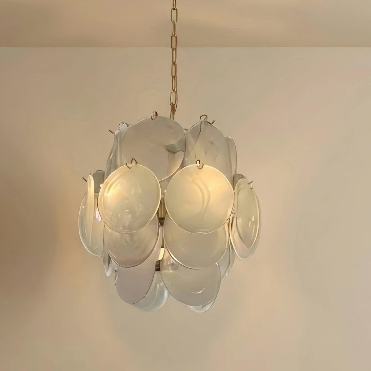 Vetro Art Deco Chandelier -- Dimmable 3-Color Change for Dining Room