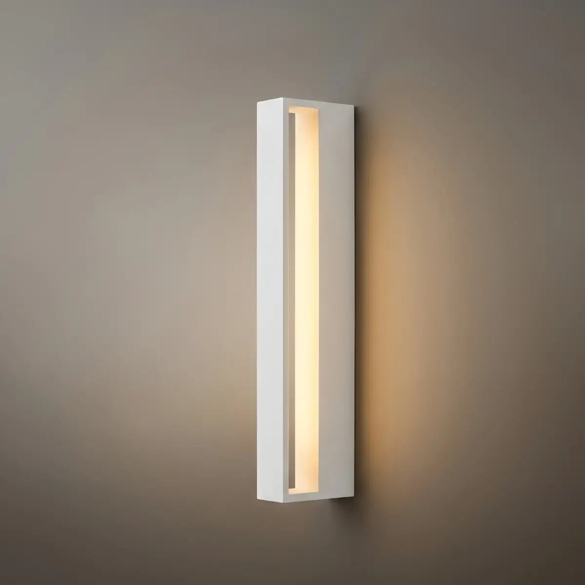 Aplique de pared exterior rectangular moderno Arcato – Luz con sensor de metal para jardín/patio