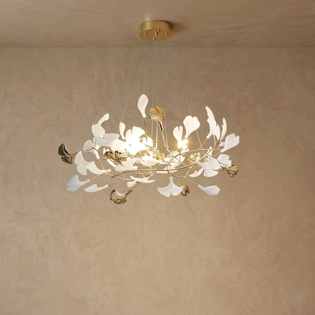 Excelis Art Deco Chandelier – Ceramic Design for Dining Room