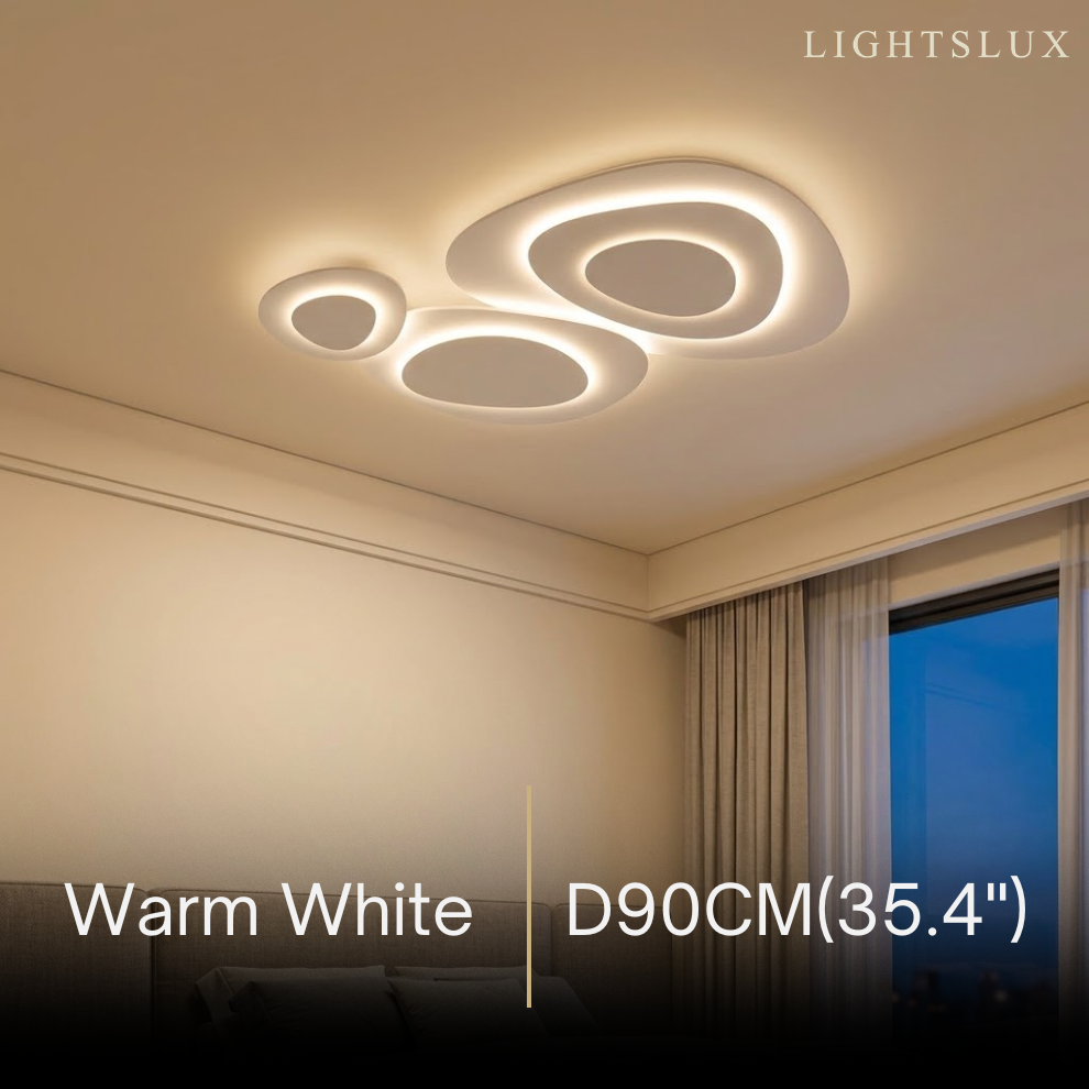 Crema Modern LED Flush Mount Ceiling Light – Nordic Metal Bedroom Fixture