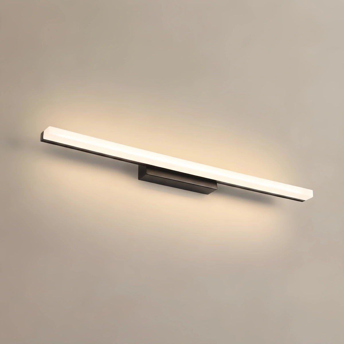 Arcato Minimalist Linear Vanity Wall Lamp – IP44 Metal in Black/Chrome Bathroom