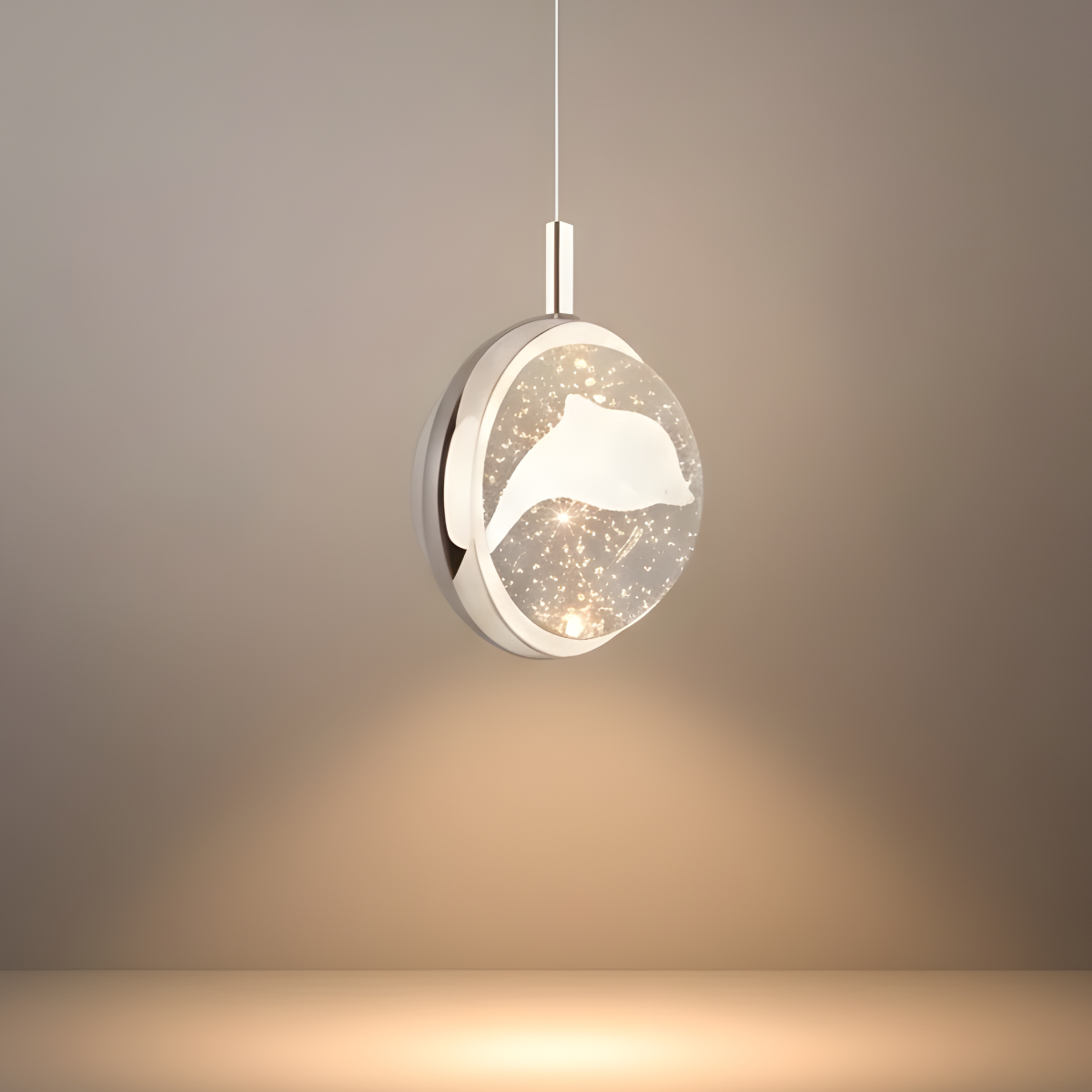 Art Deco Gold Pendant Light – Globular Metal/Crystal for Bedroom