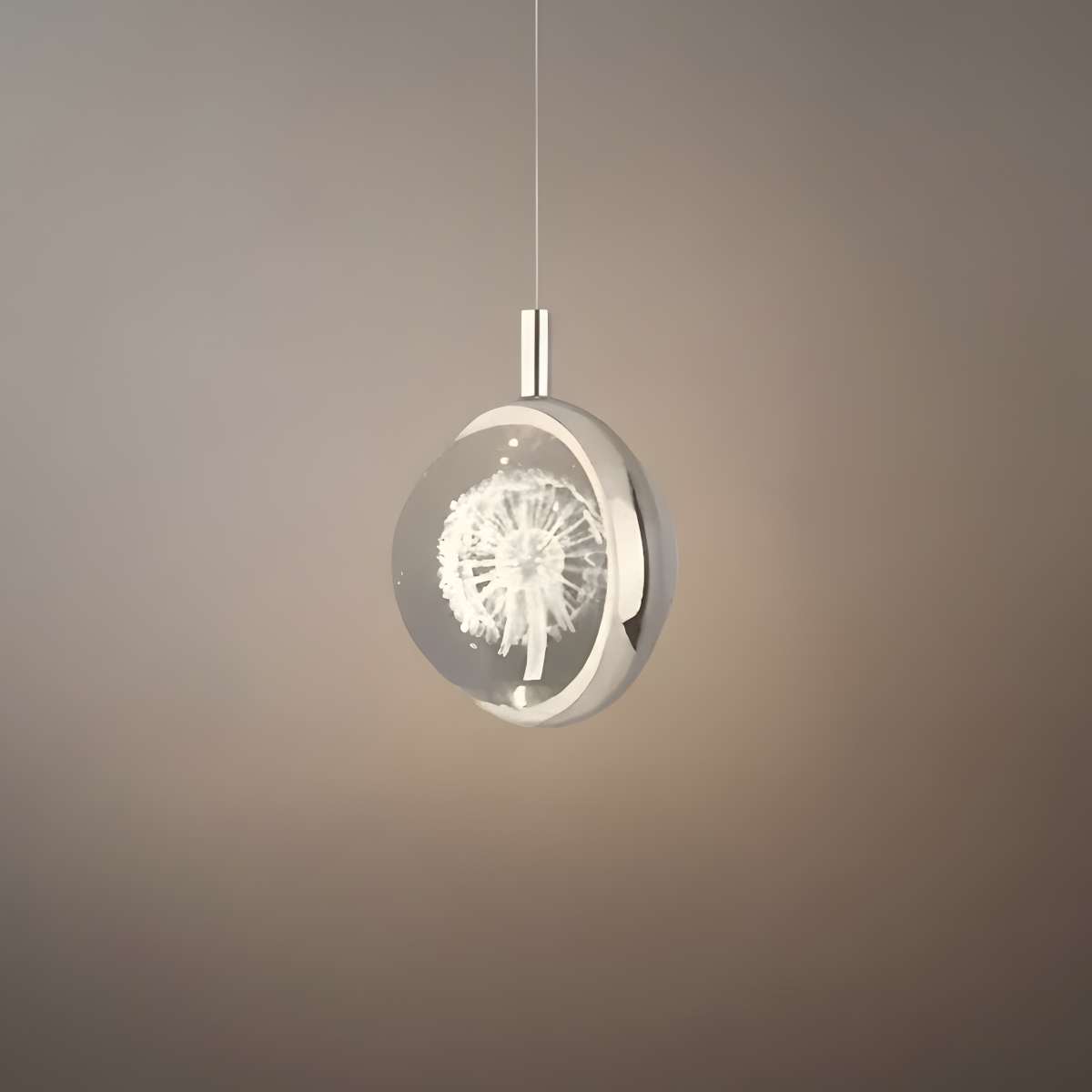 Art Deco Gold Pendant Light – Globular Metal/Crystal for Bedroom