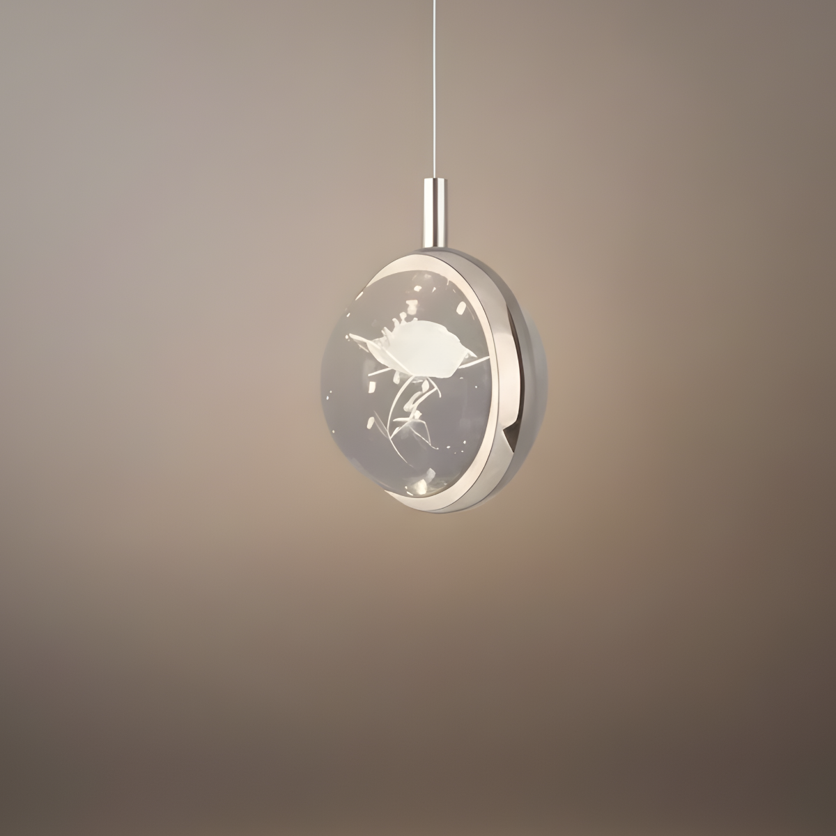 Art Deco Gold Pendant Light – Globular Metal/Crystal for Bedroom