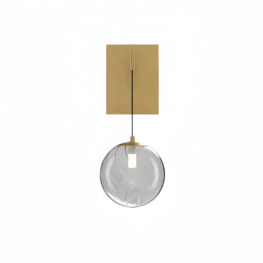 Excelis Modern Gold Globe Wall Sconce – Brushed Gold Finish Modern Elegant Design