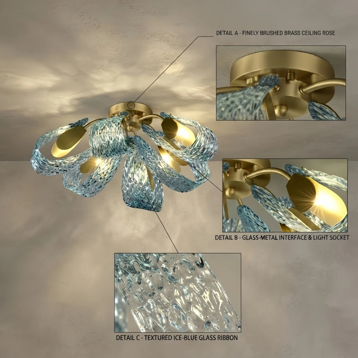 Art Deco Peacock Chandelier – Blue Feather Art Glass Contemporary for Dining Room Bedroom