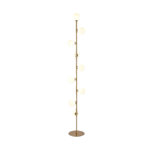 Floor Lamp – Slim Design with Glass Globe for Living Room