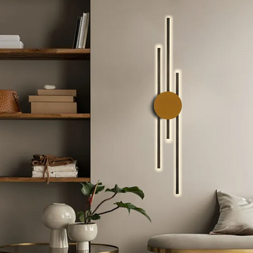 Modern Wall Lamp Metal Linear Living Room