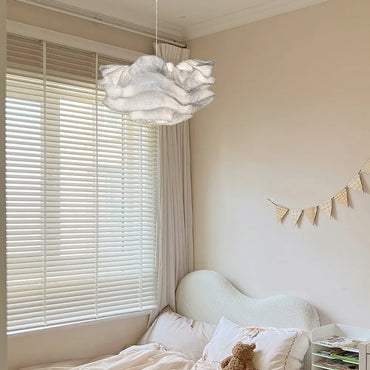Art Deco Cloud-Shaped White Pendant Light