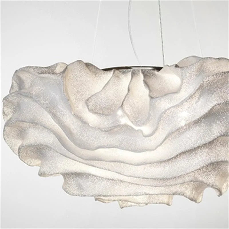 Art Deco Cloud-Shaped White Pendant Light