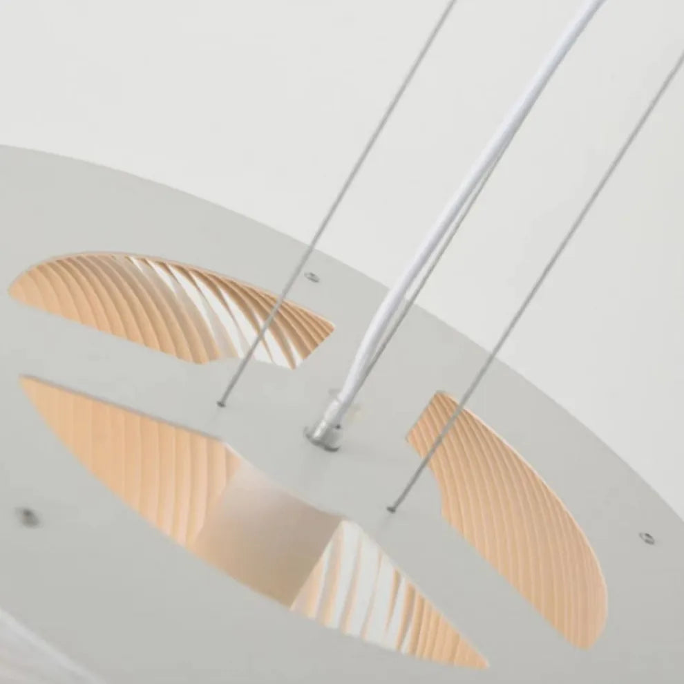 Nordic White Pendant Light – Nature-Inspired Circle