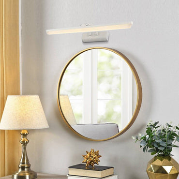 Modern White Vanity Light - Rectangular Metal Bedroom