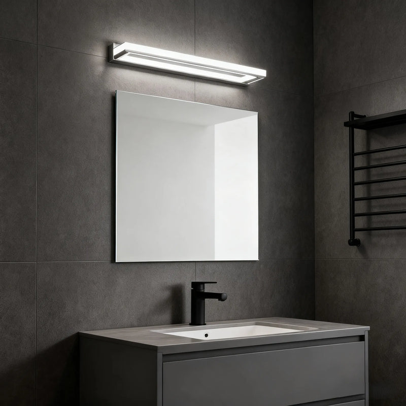 Arcato Modern Waterproof Vanity Light for Bathroom – White Acrylic & Metal Fixture