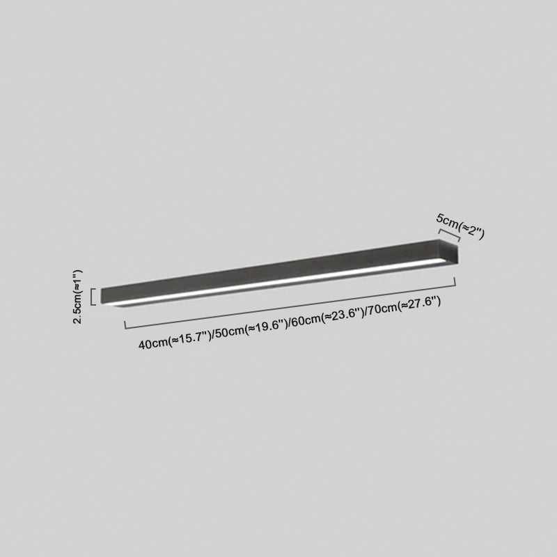 Minimalist Black Linear Wall Light with 4 Sizes