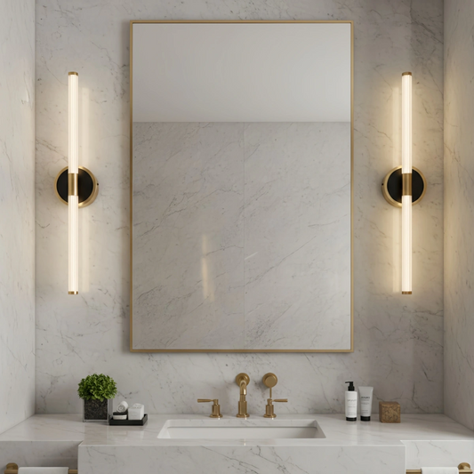 Arcato Minimalistische Wandleuchte mit Spiegelfront für Badezimmer