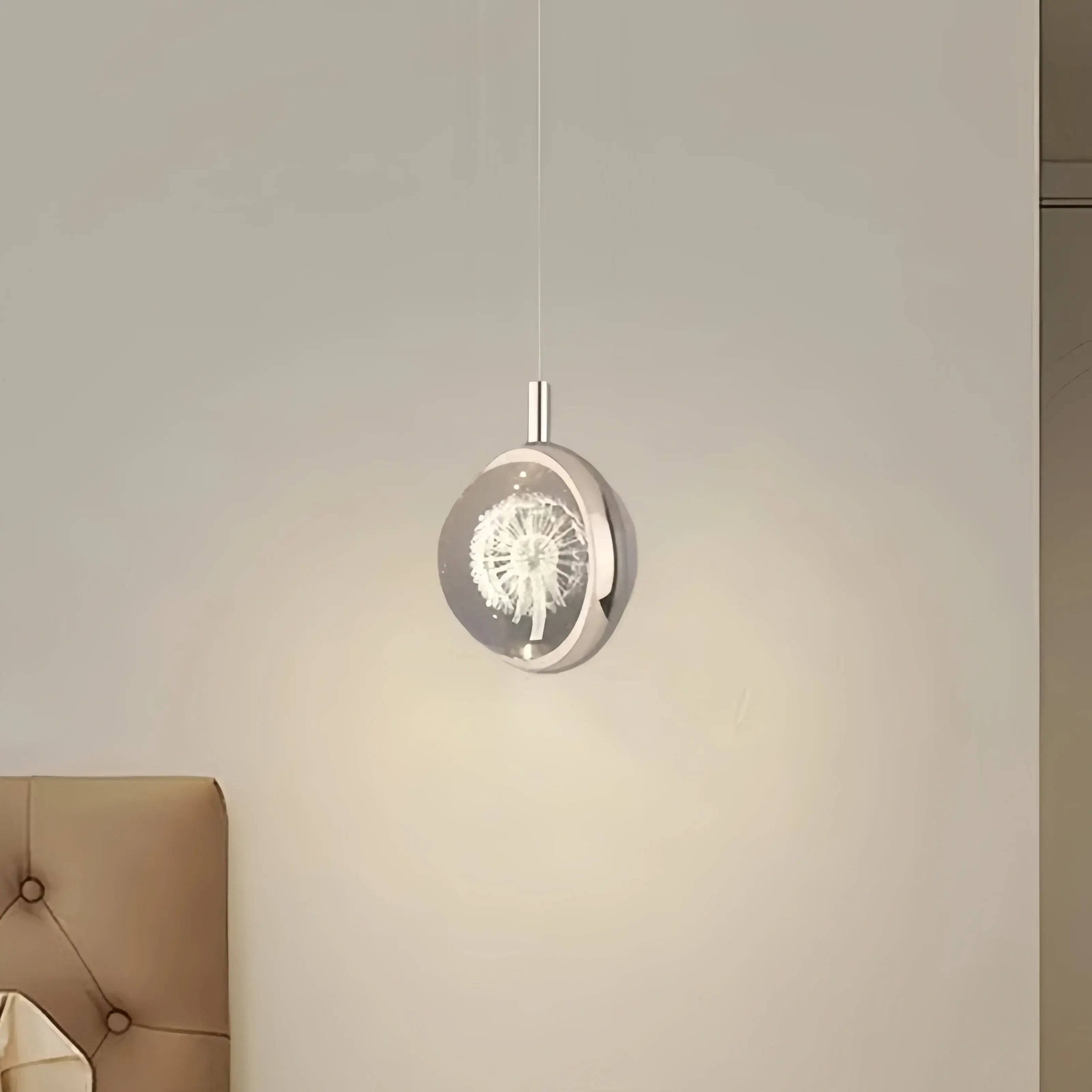 Art Deco Gold Pendant Light – Globular Metal/Crystal for Bedroom