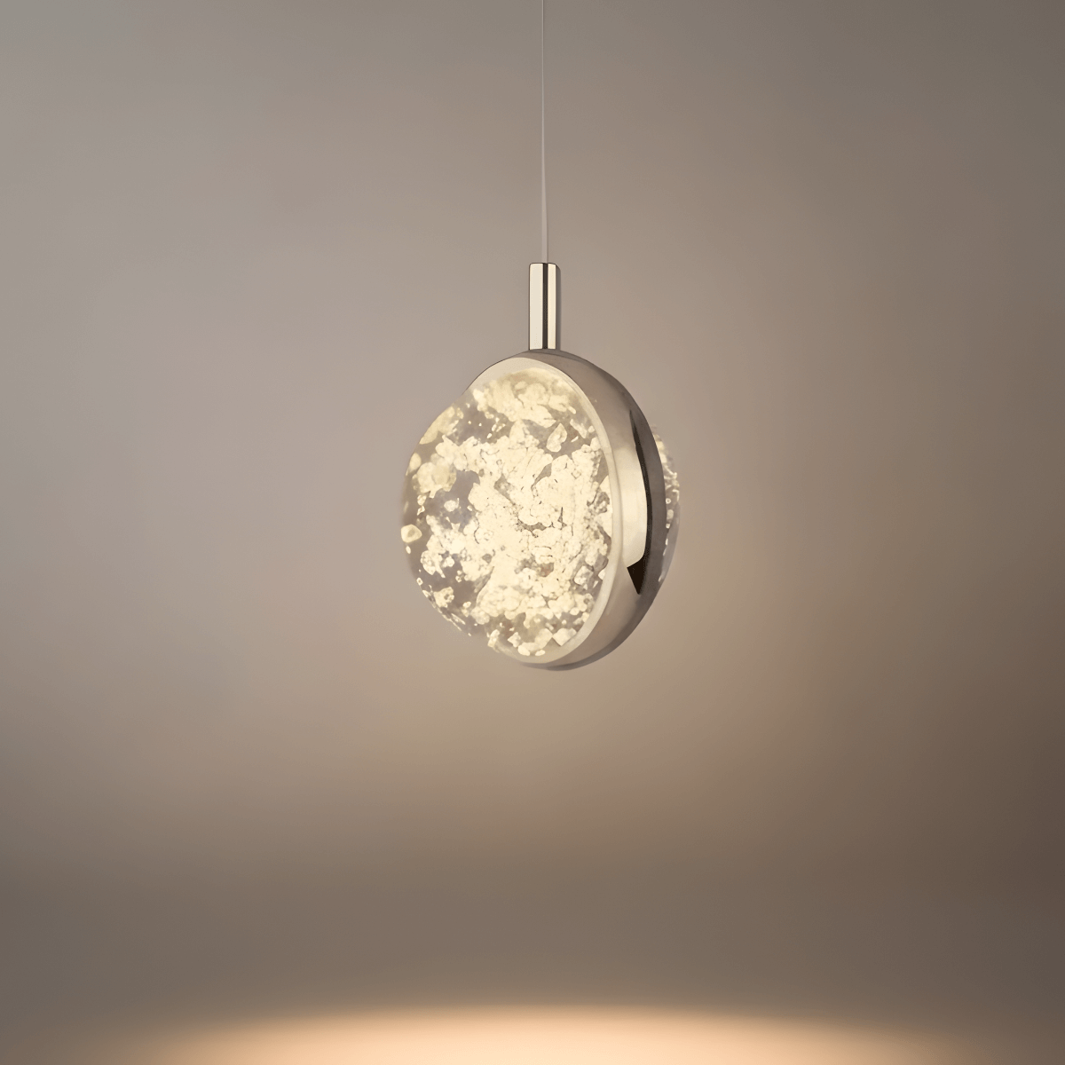 Art Deco Gold Pendant Light – Globular Metal/Crystal for Bedroom