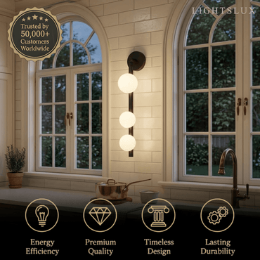 Modern_Wall_Light__Black_Metal_Glass_Globular_Design