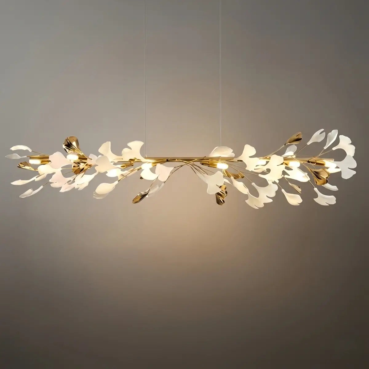 Lámpara de araña Excelis Art Déco - Cerámica/Metal dorado para sala de estar