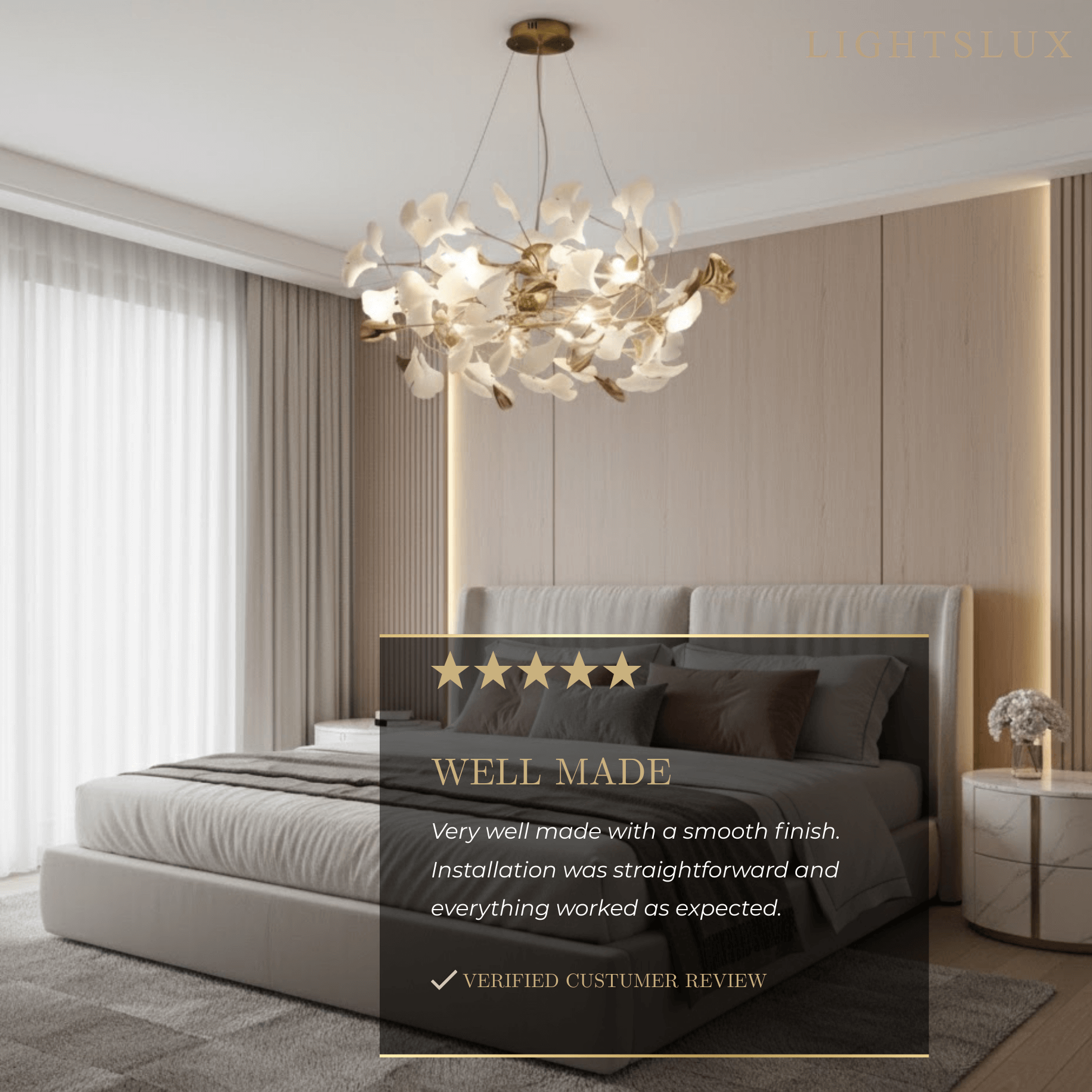 Excelis Art Deco Chandelier – Ceramic Design for Dining Room