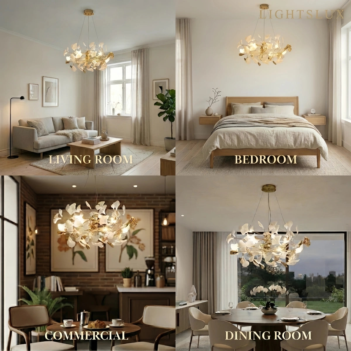 Lámpara de araña Excelis Art Déco – Diseño cerámico para comedor