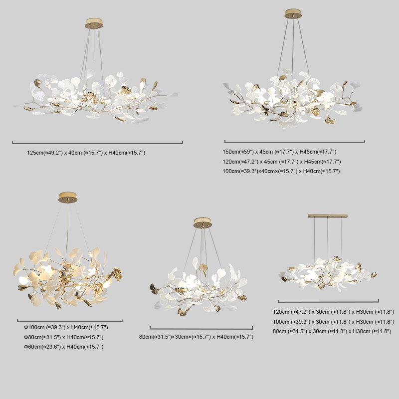 Art Deco Chandelier Petal Size