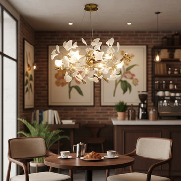 Excelis Art Deco Chandelier – Ceramic Design for Dining Room