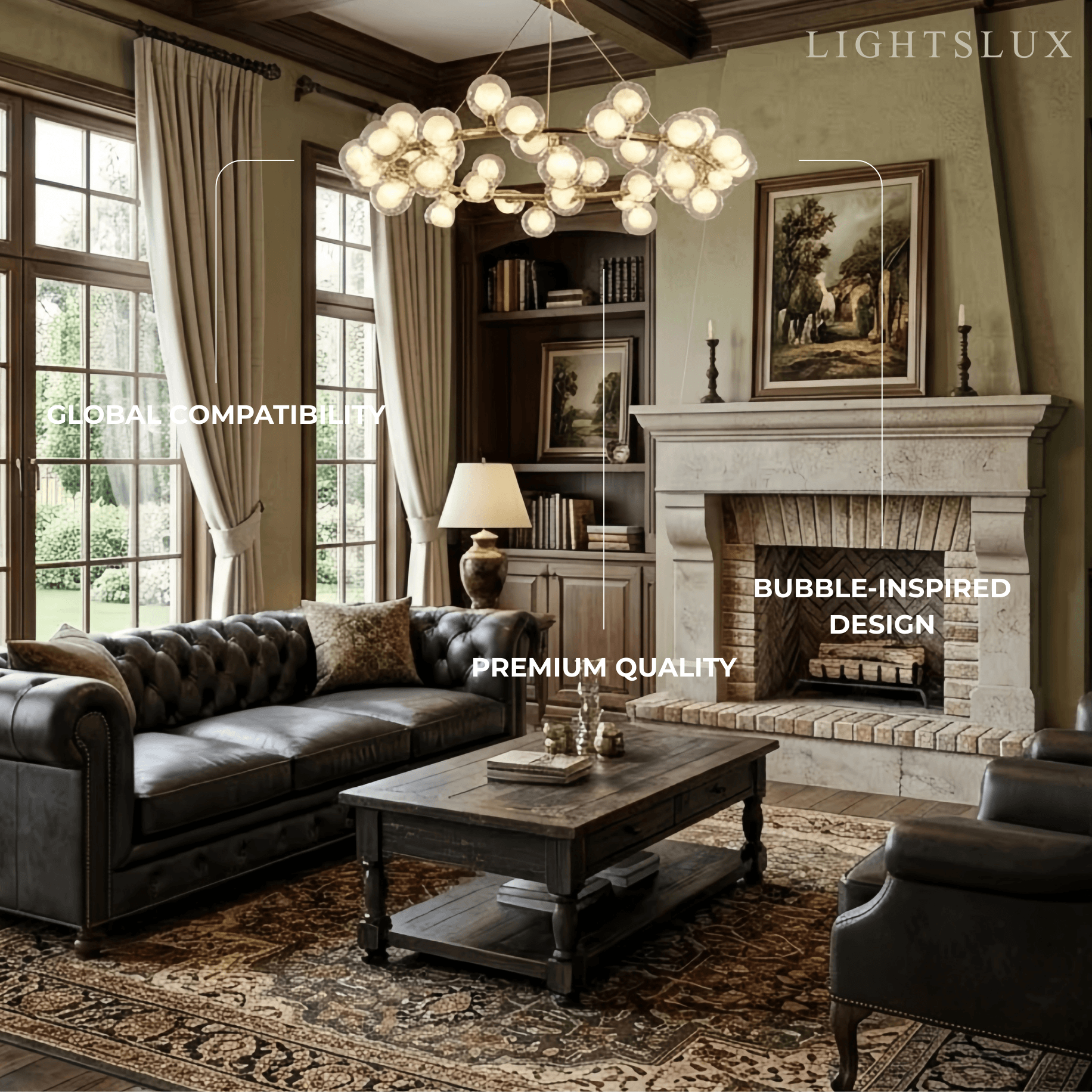 Nebula Modern Gold Chandelier