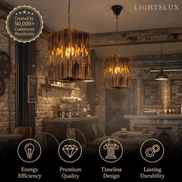 Irondale Vintage Rectangular Pendant Light