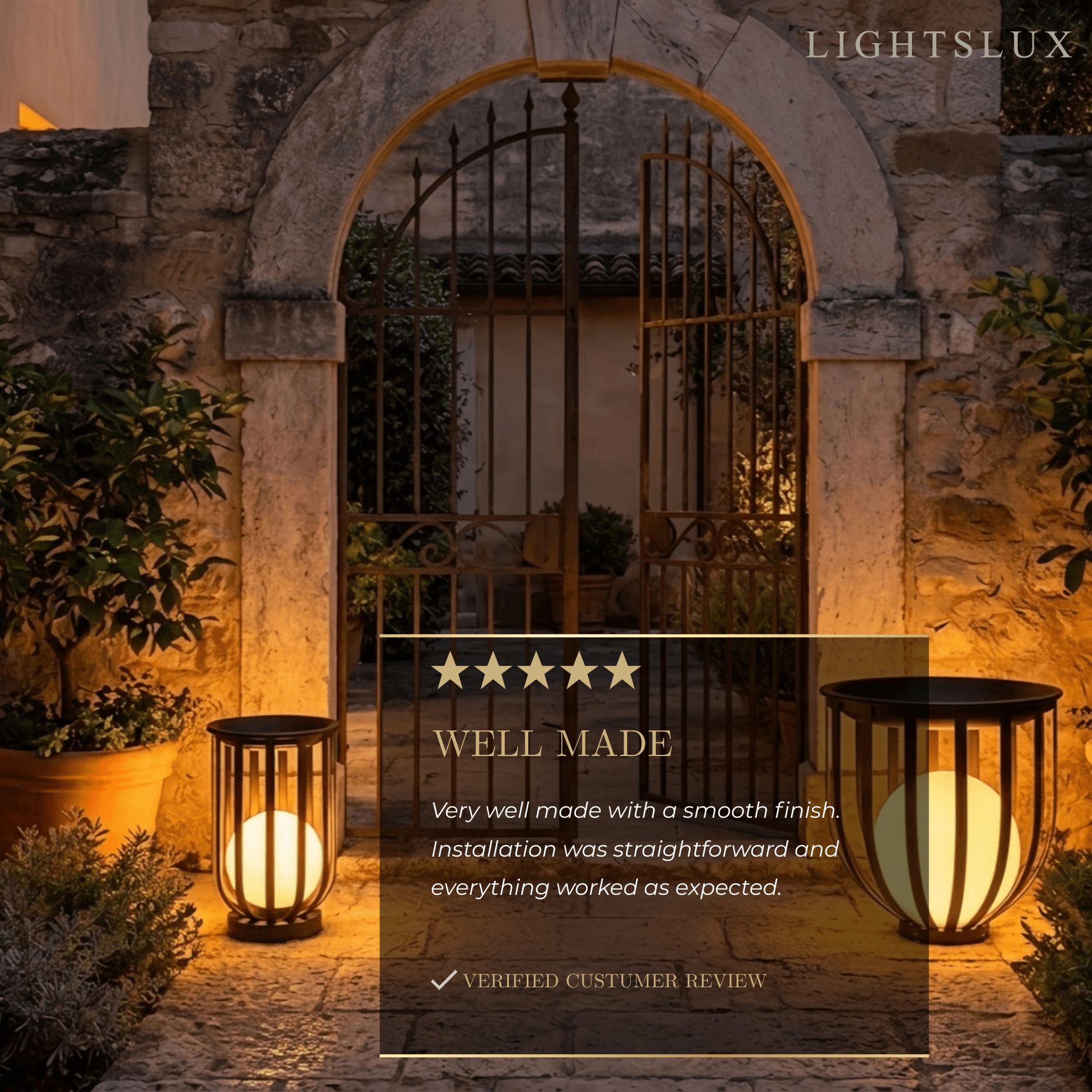 Arcato Modern Black Outdoor Floor Lamp