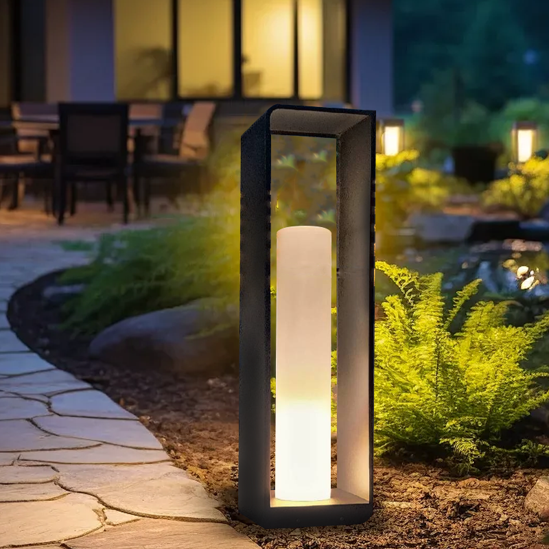 Modern Black Outdoor Lamp Garden Landscape