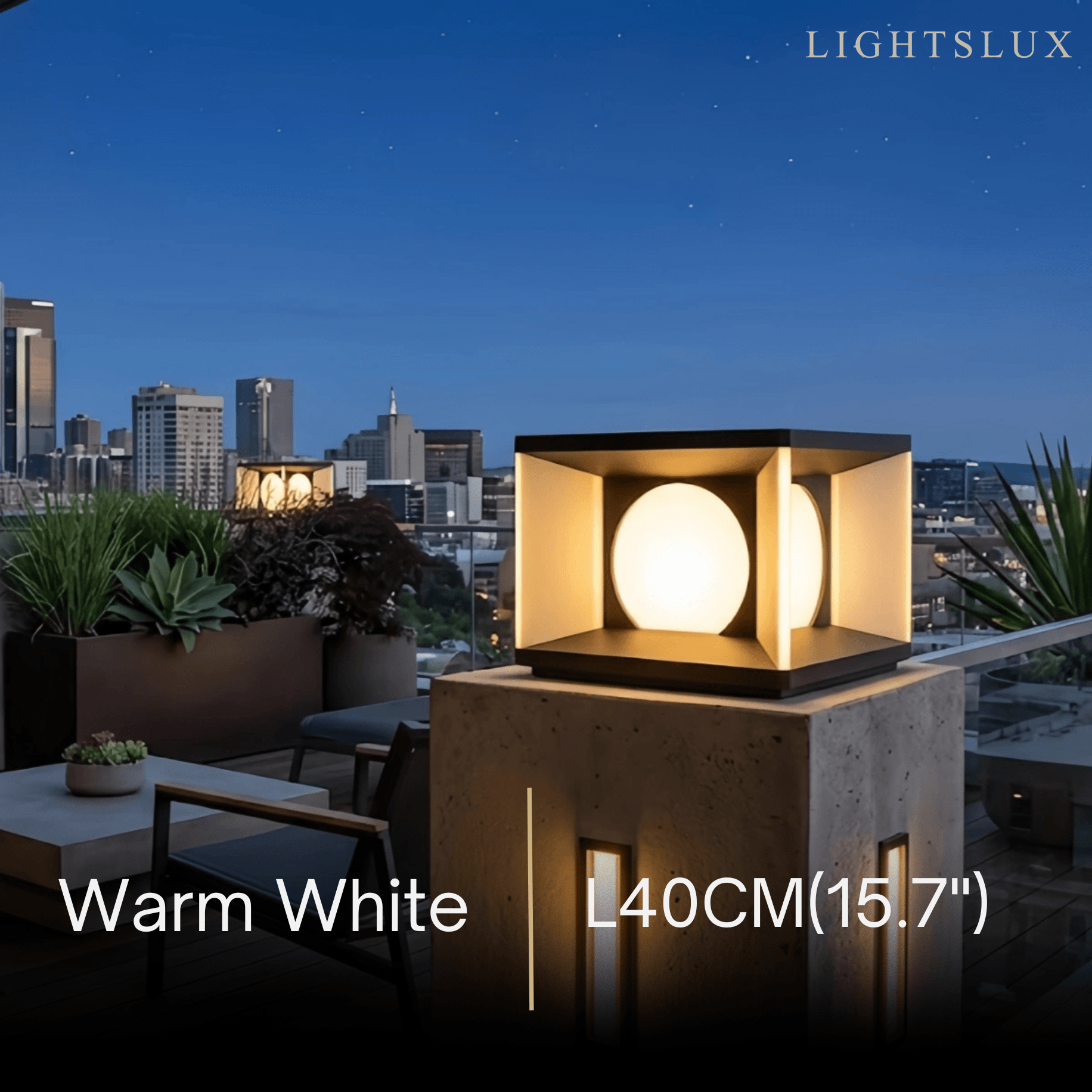 Arcato Modern Rectangular Pillar Light