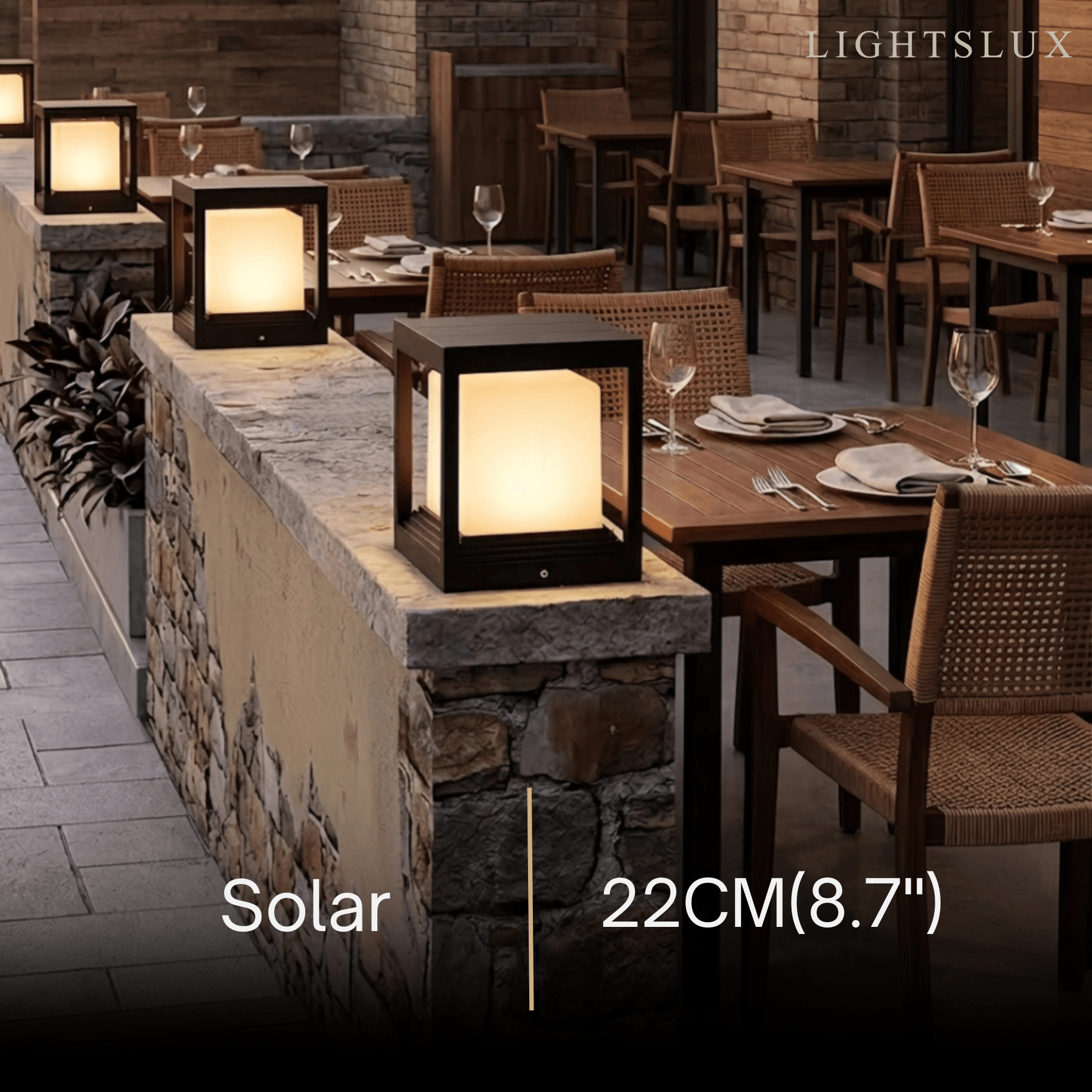 Arcato Modern Square Outdoor Pillar Light