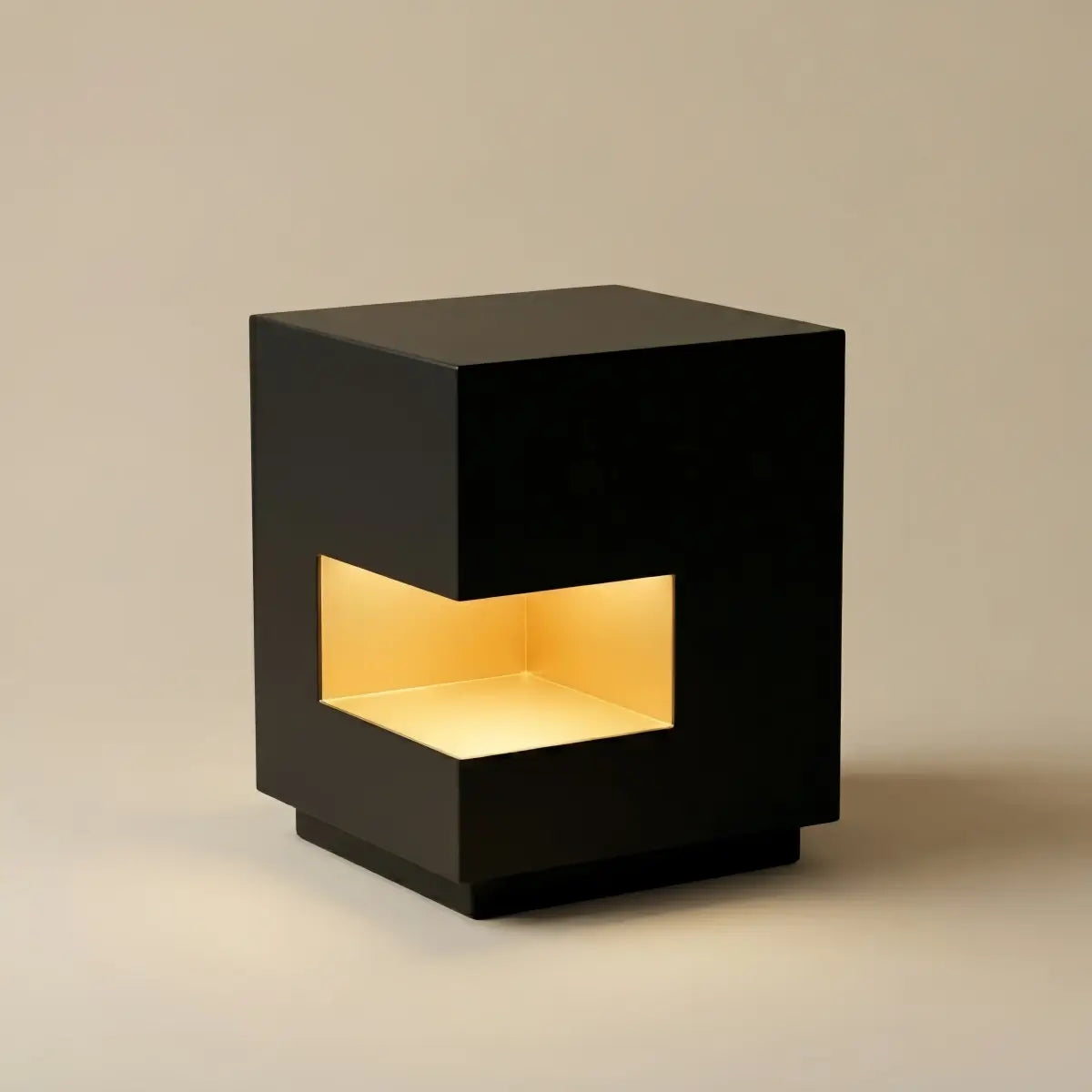 ALS602Arcato Modern Square Outdoor Pillar Light - Black Metal for Courtyard