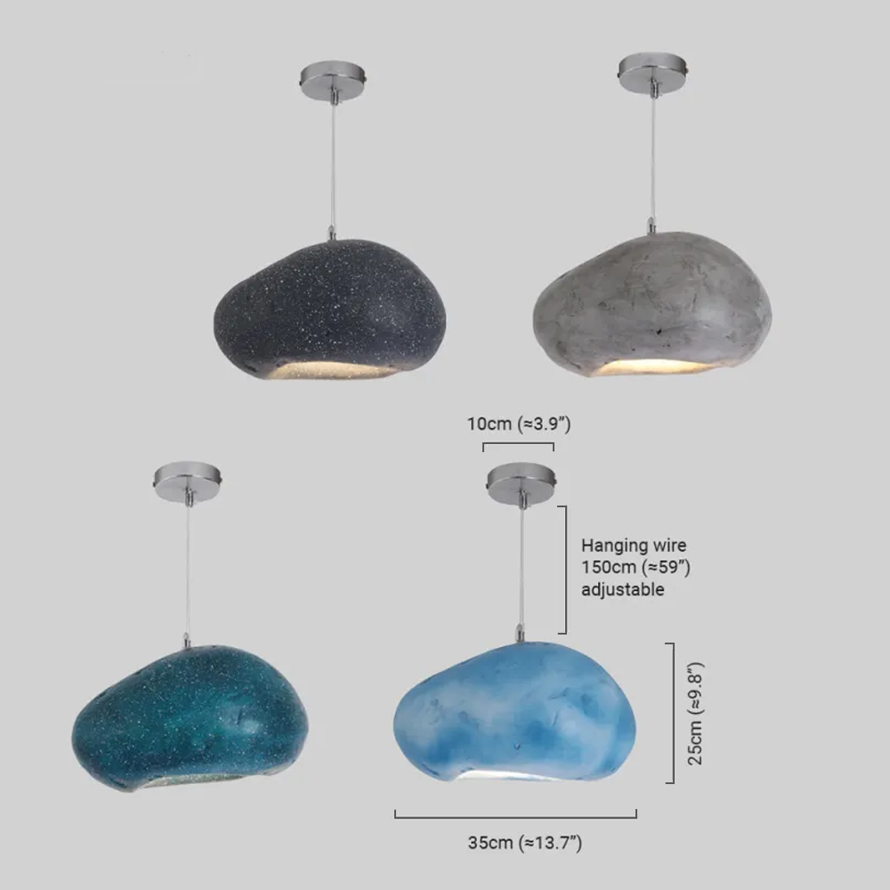 Morandia Art Deco Blue Pendant Light